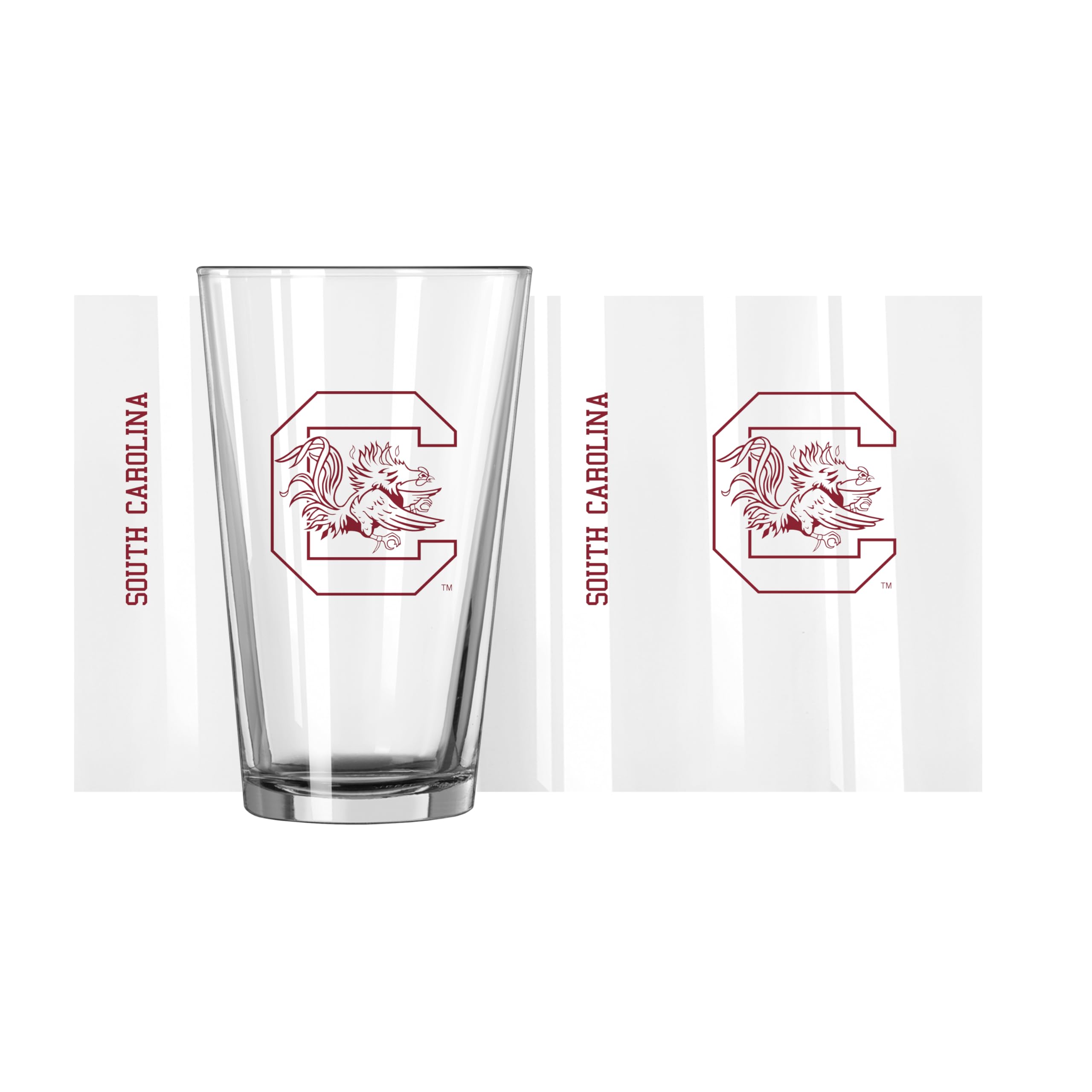 Logo Brands NCAA 16 oz Pint Glass - Durable Glass With Bold Team Color– Chip-Resistant Rim Drinkware For Fans, Tailgates, Home Bars &amp; Everyday Use