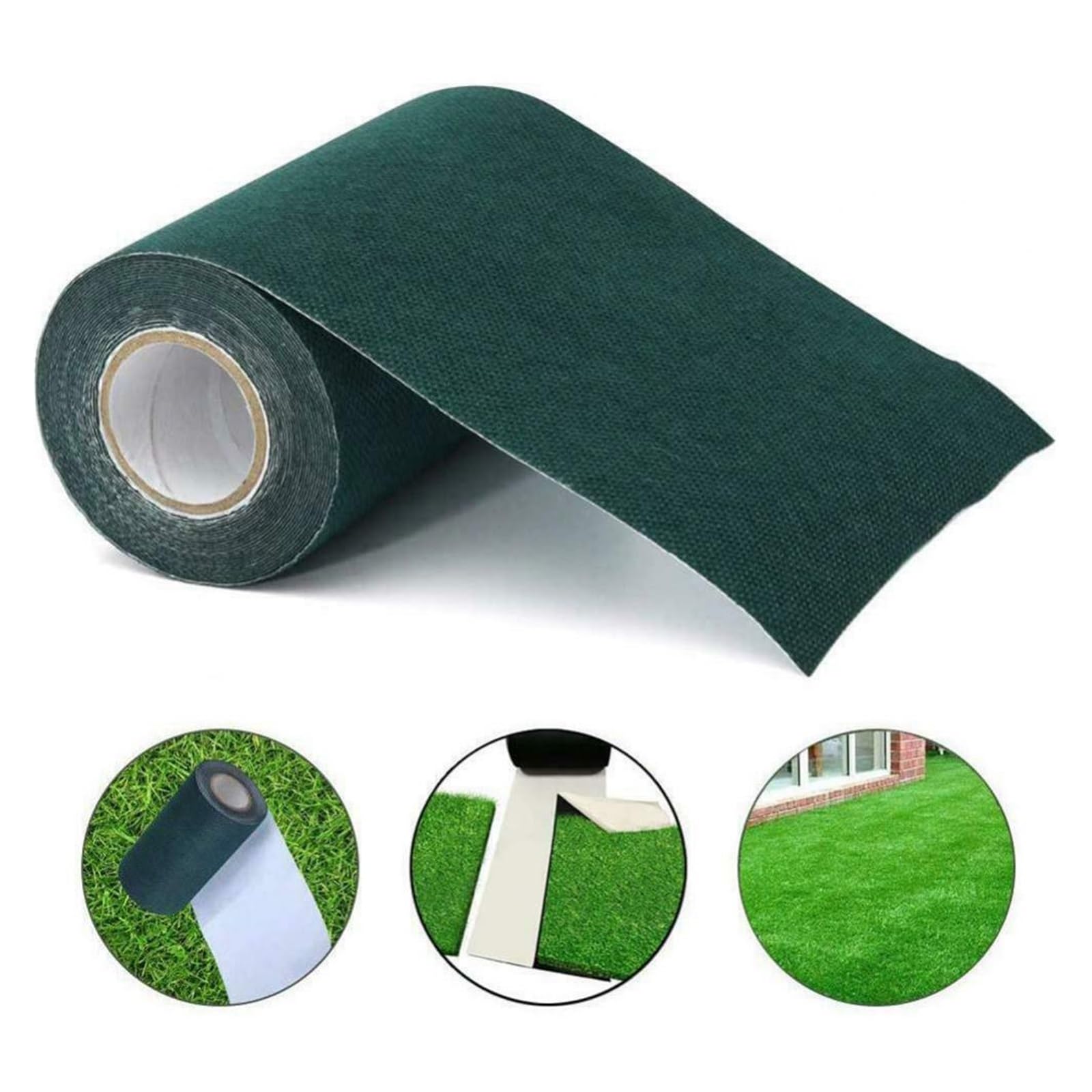 Taśma ze sztucznej trawy, sztuczna trawa ogrodowa zielony syntetyczny trawnik trawnik samoprzylepny syntetyczny trawnik sztuczna trawa taśma łącząca trawnik (Doublesided 5 mx5cm)