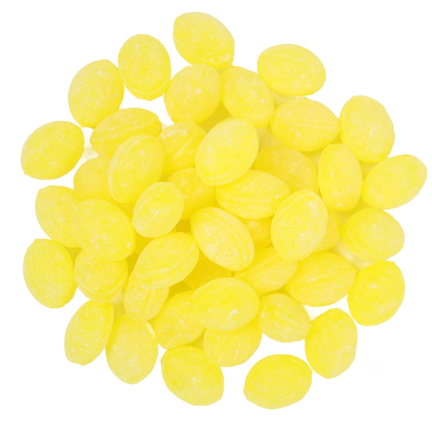 64 Oz Sanded Lemon Drops Old Fashioned Hard Candy (Gluten Free) in Resealable Bag, 4 Lbs