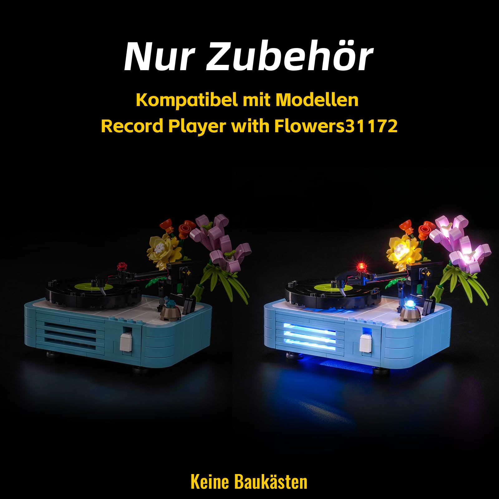 Led Licht Set Kompatibel mit Lego Record Player with Flowers 31172 (Kein Modell), Dekorationsbeleuchtungsset Compatible with Lego 31172 Record Player with Flowers Kreative Spielzeug - 2
