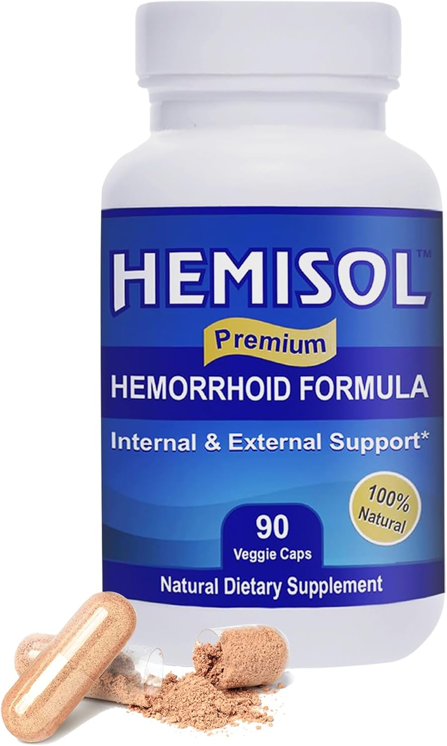 Premium Natural Hemorrhoid Formula Hemorrhoids Treatment Comfort & Wellness Ease Burning Irritation & Discomfort Dietary Supplement 90 Caps
