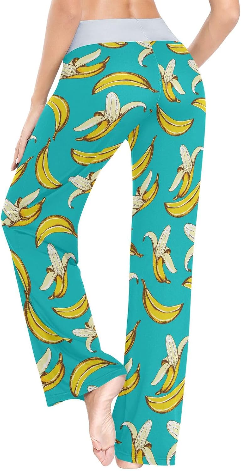 Laprad Women's Pajama Pants Casual Comfy Drawstring Stretch Wide Leg Palazzo Lounge Pants - Image 5