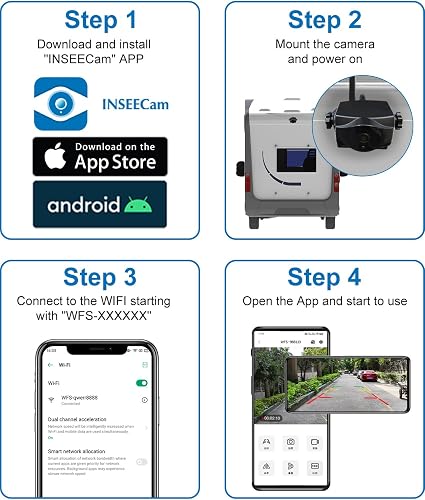 STONVUE Caméra de recul magnétique sans fil WiFi 1080p - 8