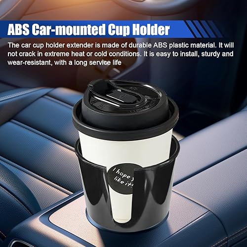 Miniatura 3 de Extensor de portavasos de automóvil 2 en 1, adaptador de soporte de bebida automotriz con base, soporte multifuncional para vasos de vehículo,