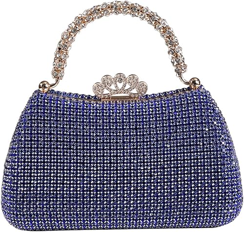 Dreubea Bolso de mano hermoso para mujer, bolso de mano de moda brillante con diamantes de imitación
