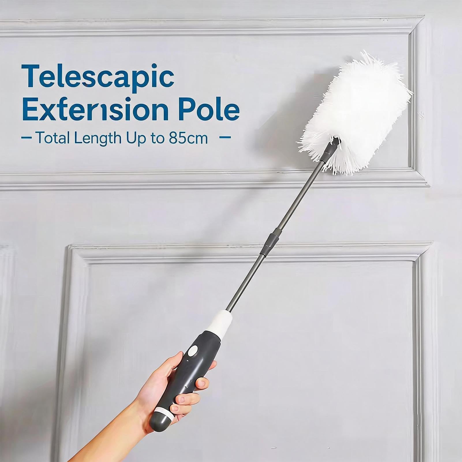 Spolverino Elettrico Rotante In Microfibra Senza Fili Regolabile Con Manico | Spazzola Elettrica Per Polvere E Sporco Per Mobili, Soffitto, Davanzale, Scale, Camera Da , Soggiorno, Cuc