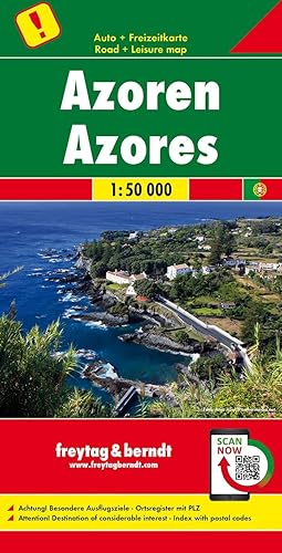 Azores, mapa de carreteras. Escala 1:50.000. Freytag &amp; Berndt.: Toeristische wegenkaart 1:50 000: AK 9304 (Auto karte)