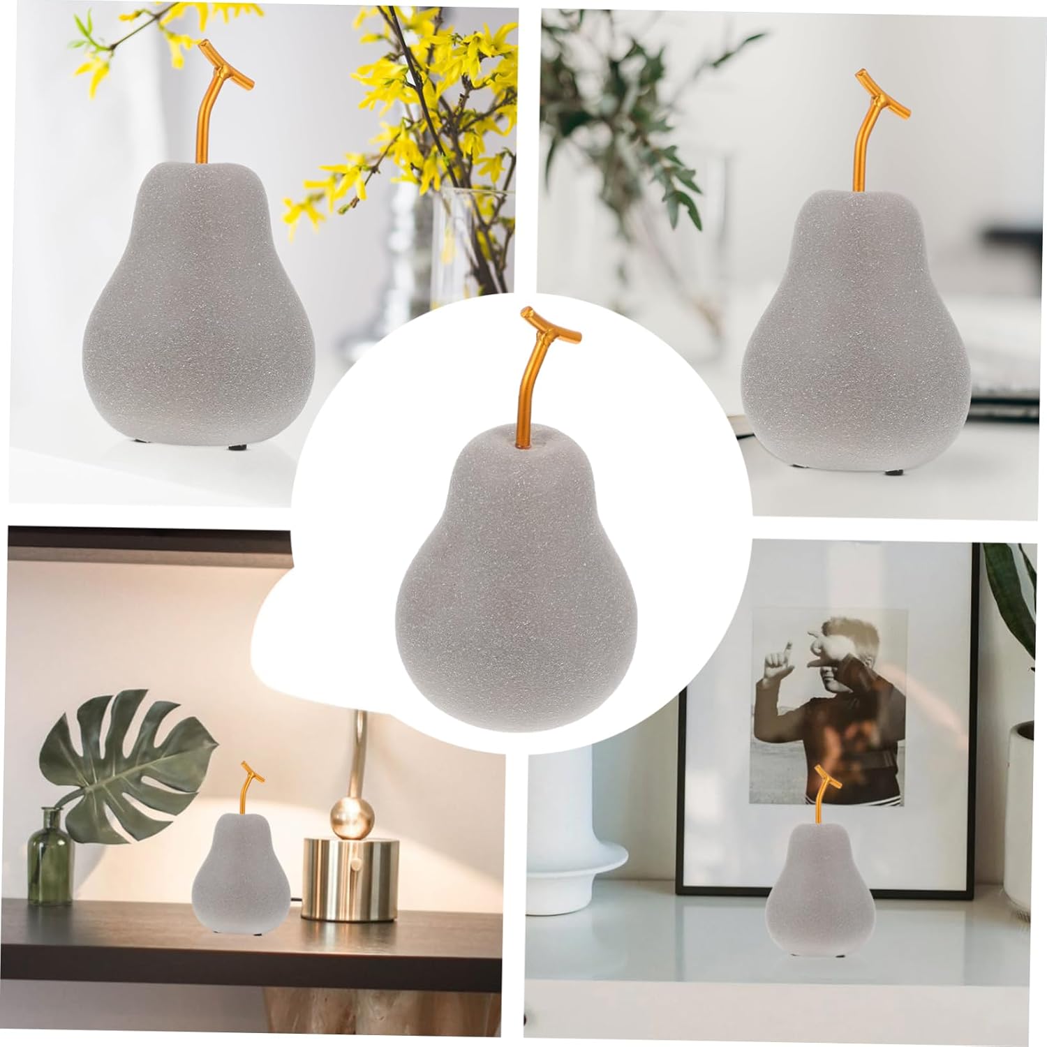 Artificial Fruit Realistic Lightweight Ceramic Fruit Ornaments for Holiday Party Decorations