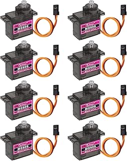8PCS MG90S 9g Micro Servo Motor Metal Gear for RC Robot Car Plane Helicopter Mini Servos for Arduino Project