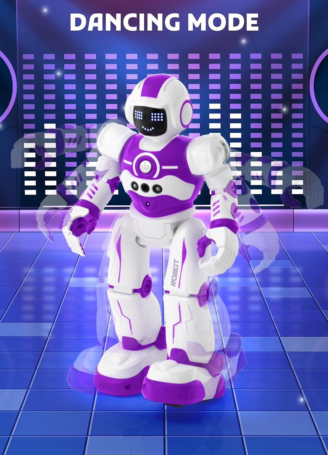 Robot Toys for Kids,Programmable Remote Control Smart Walking Dancing Robot Toy with Gesture & Sensing for Age 4 5 6 7 8 9 10 Year Old Boys Girls for Birthday Present,Purple