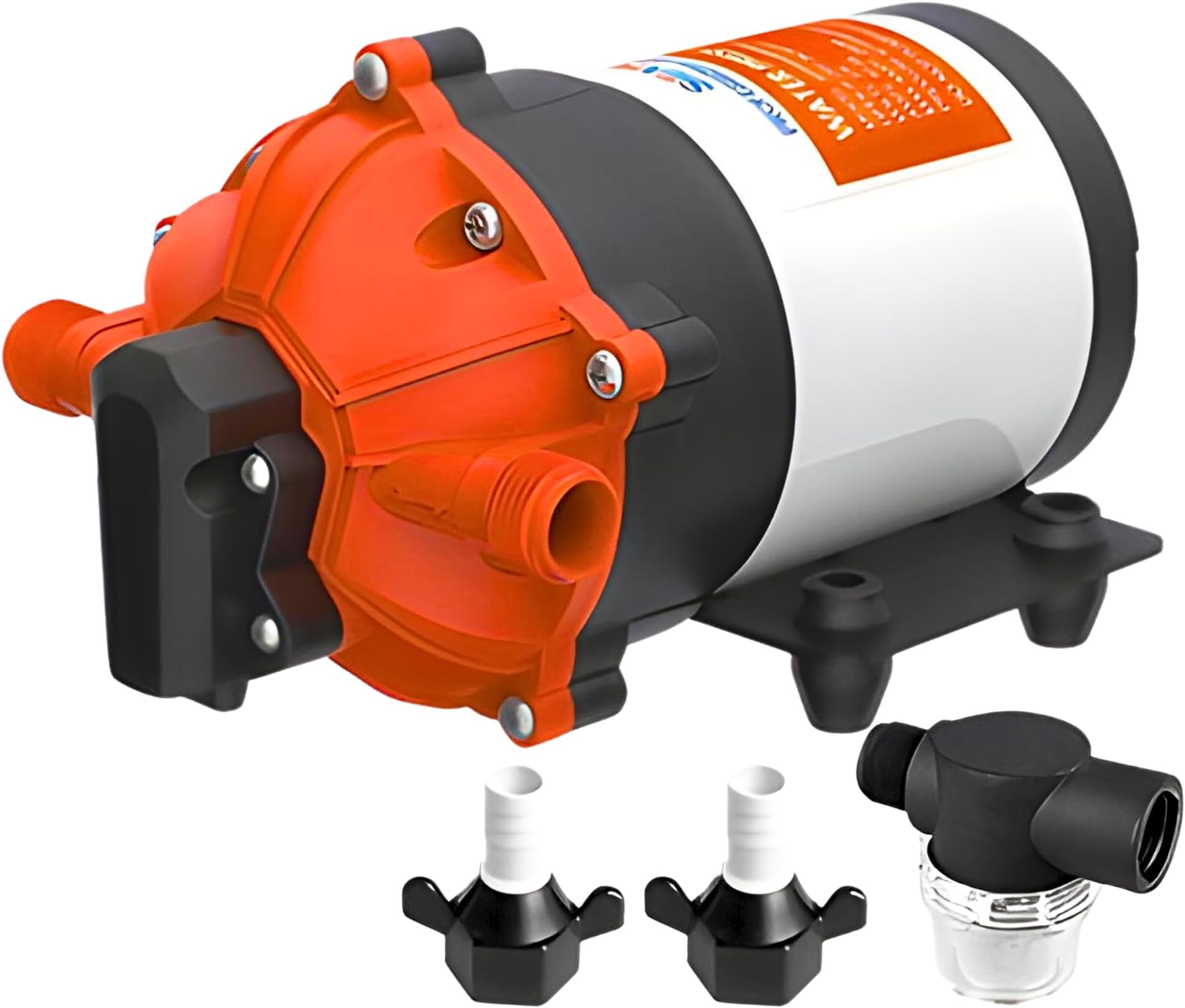 53-Series DC Diaphragm Water Pump – 7.0 GPM, 60 PSI, 12V | Heavy-Duty, Self-Priming, Bypass with Pressure Switch, Continuous Duty, 4-Year Warranty
