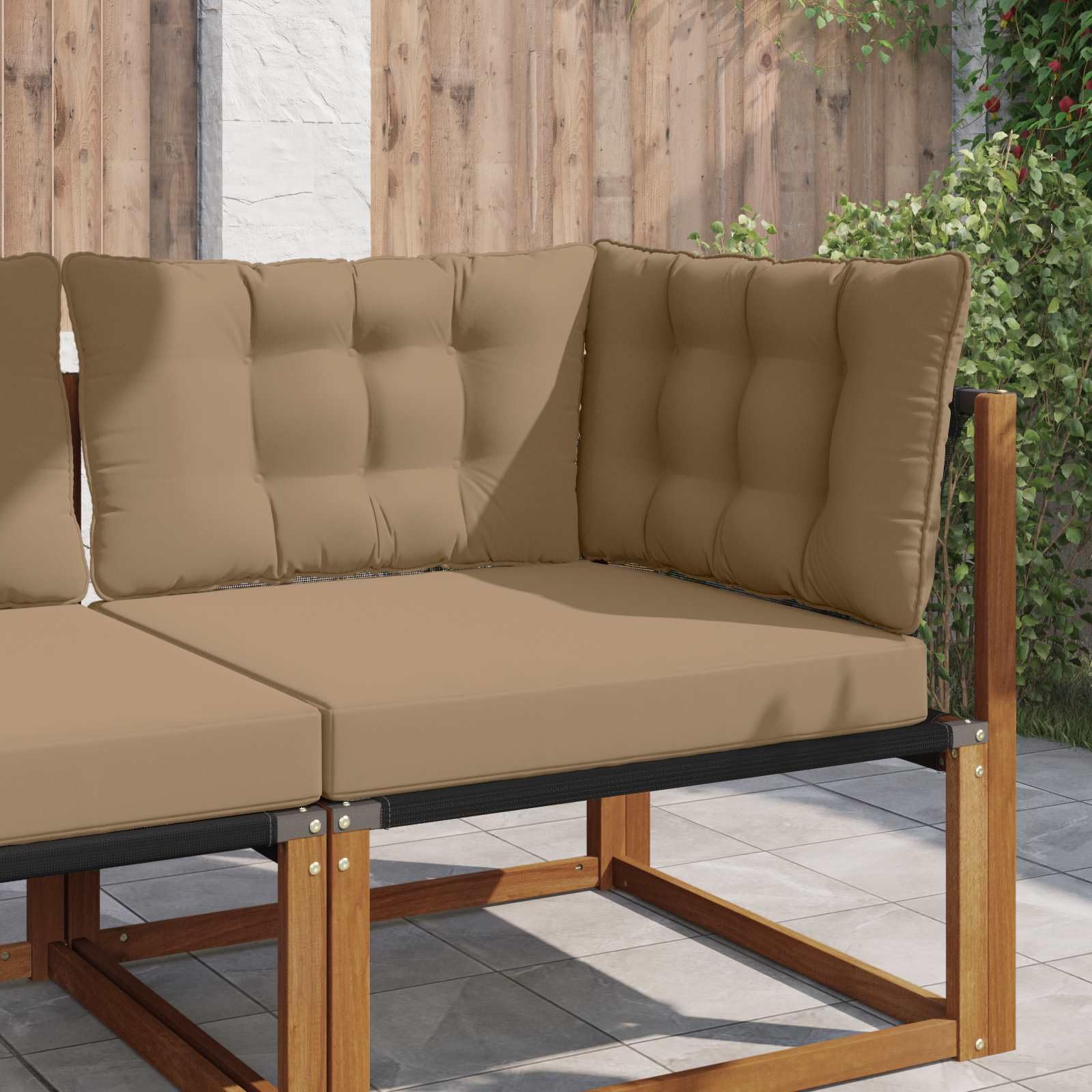 Coussins de jardin antidérapants et lavables avec rembourrage ergonomique