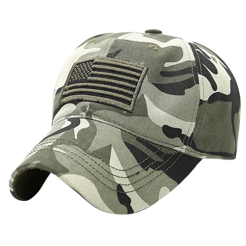 Cocila Women's Green Usa American Flag Patch Hat Military Tactical Operator Detachable Baseball Cap Unisex Trucker Special Tactical Operator Forces Hats