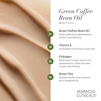 Vista 4 de Advanced Clinicals - Crema corporal de colágeno sin fragancia y crema hidratante facial + crema corporal termoreafirmante de aceite de grano de café
