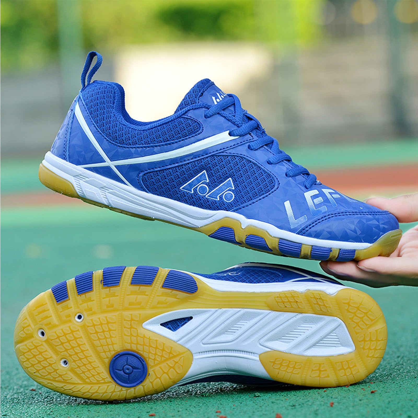NGARY Zapatos de bádminton para hombre y mujer, de malla, tenis de squash, tenis de interior para tenis de mesa, pickleball, voleibol, racketball