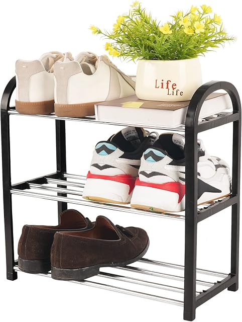 JZHHRPP shoe rack shoe rack 3-Tier shoe rack small shoe rack simple shoe racks shoe shelf shoe organiser 40X20X42cm