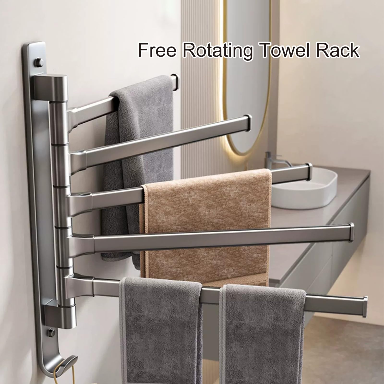 Porte serviette en teck 175 cm - Accessoire salle de bain