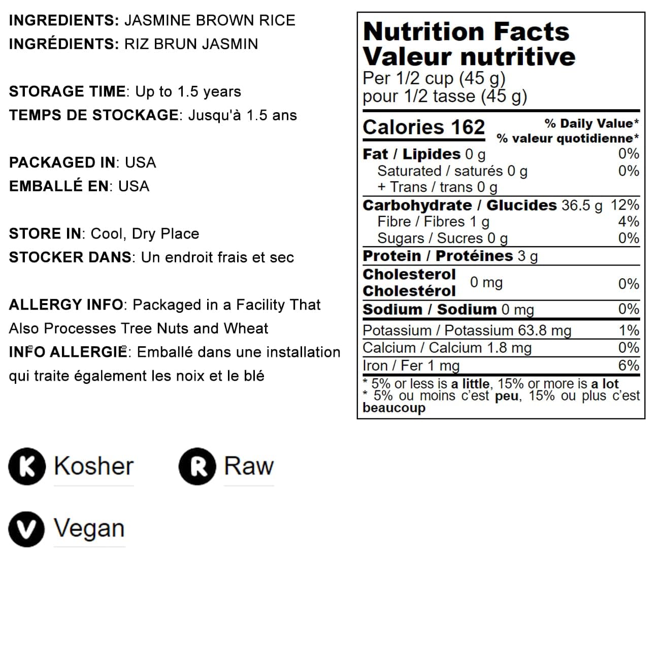 Food to Live Jasmine Brown Rice, 12 Pounds — Whole-Grain and Long-Grain Thai Rice, Vegan, Kosher, Bulk. Higher in Fiber than White Jasmine Rice. Great as Side Dish