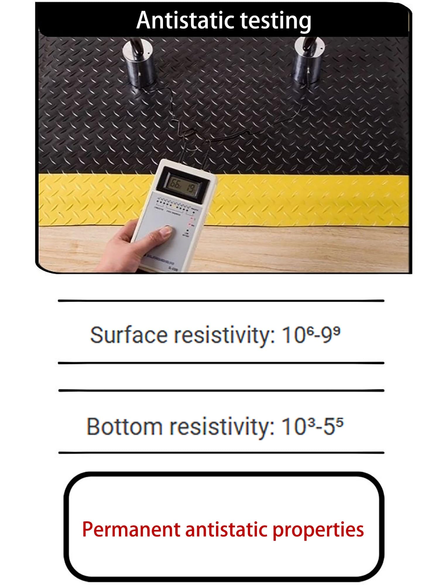 Tappetino antifatica, Tappetino Antiscivolo in Gomma per Officina, Linea di Montaggio, Cucina, Garage e Uso Commerciale, 60 x 200 cm / 23,6 x 78,7 Pollici