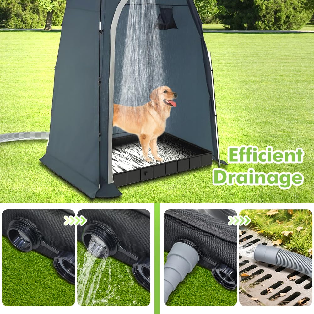 Base de Ducha Plegable,104x104x13 cm Plato de Ducha Plegable,Gran Disco de Duchas Portátil con Drenaje para Autocaravana,Acampada al Aire Libre,Carpas,Exteriores e Interiores