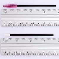 Vista 2 de Tbestmax 200 Disposable Mascara Wand Spoolies and Lip Brushes, Lipstick Lipgloss Applicator for Eyebrow Eyelash Extension Makeup Kits Red