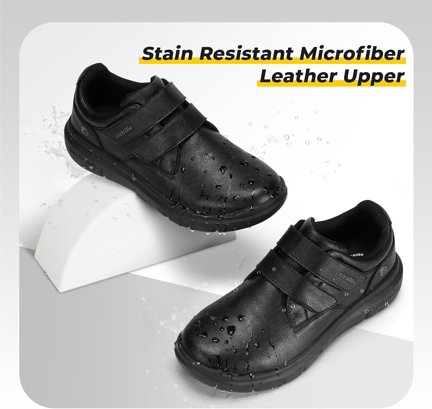 FitVille Shoes for Men Extra Wide, Straps Diabetic Shoes for Men Slip on, Casual Wide Dress Sneaker for Walking, Easy On and Off, Swollen Feet - Image 6