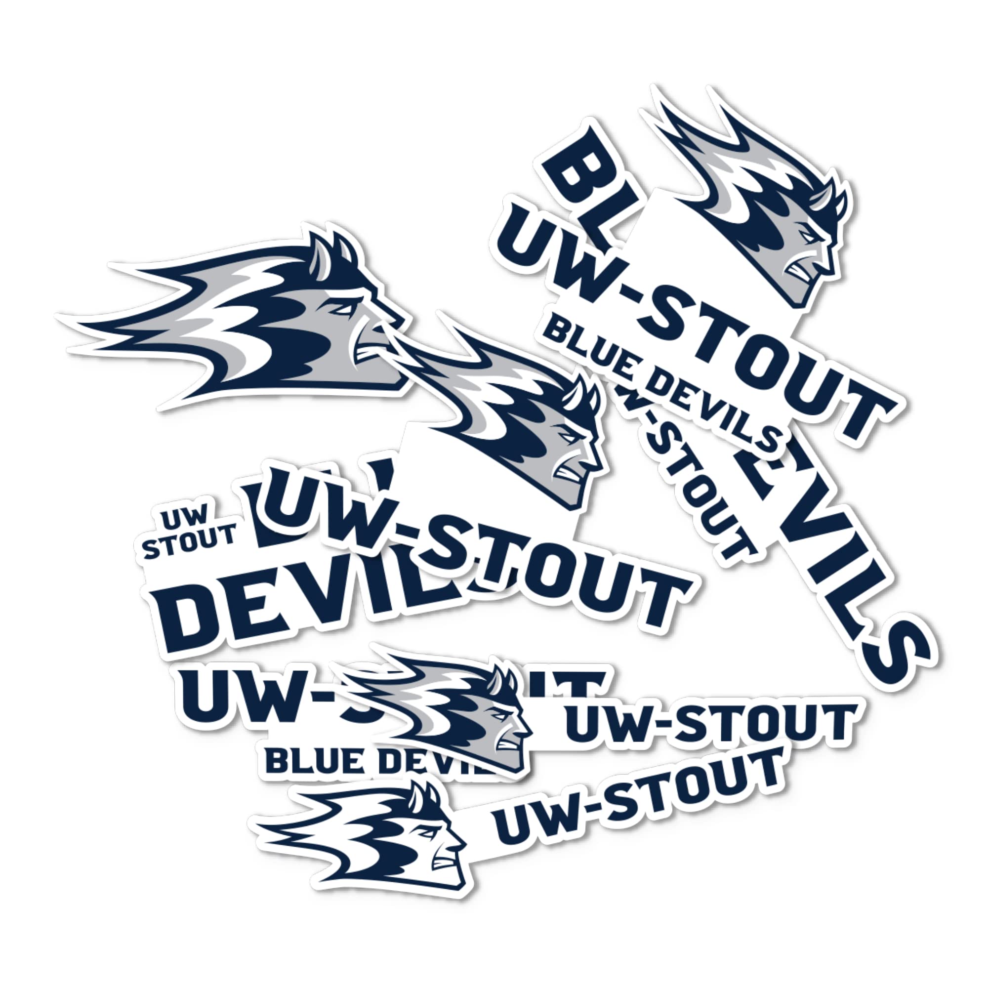 Desert Cactus University of Wisconsin Stout Sticker Blue Devils Vinyl Decals Laptop Water Bottle Car Scrapbook T2 (Type 2)