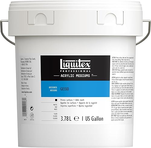 Miniatura 29 de Liquitex Basics Tubo mediano de Gesso para aplicación en superficies, 8.5 onzas, Blanco, 16 onzas Blanco,Transparente,Negro,Gris,Súper pesado