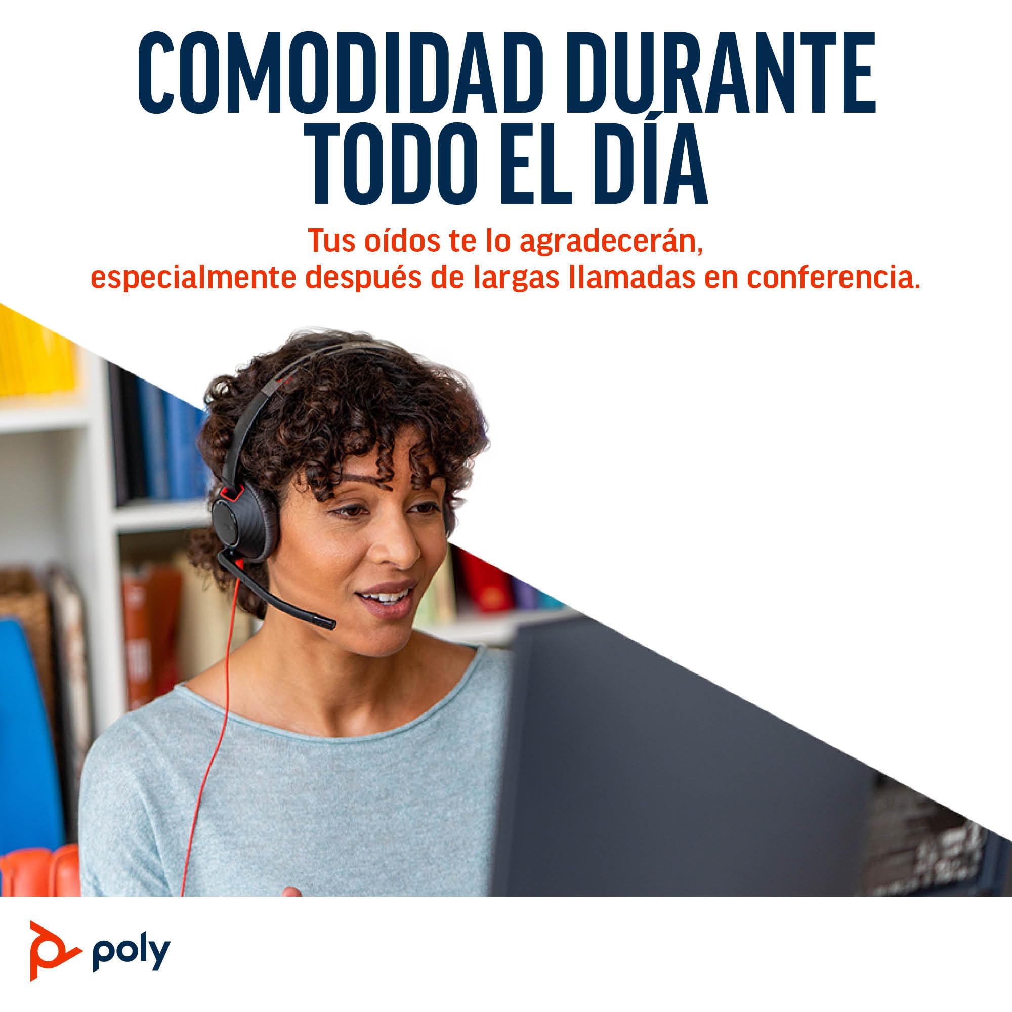 Auricular Poly Blackwire 5210 con cable (Plantronics), Micrófono de brazo flexible con cancelación de ruido, Diseño monoaural, Conexión a PC o teléfono móvil mediante USB-C, USB-A o conector de 3,5 mm