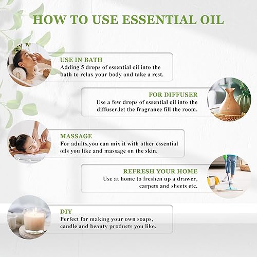 Miniatura 6 de Aceite esencial de árbol de té australiano (4 oz4.0 fl oz) Aceite esencial de árbol de té australiano de grado premium, perfecto para difusores,