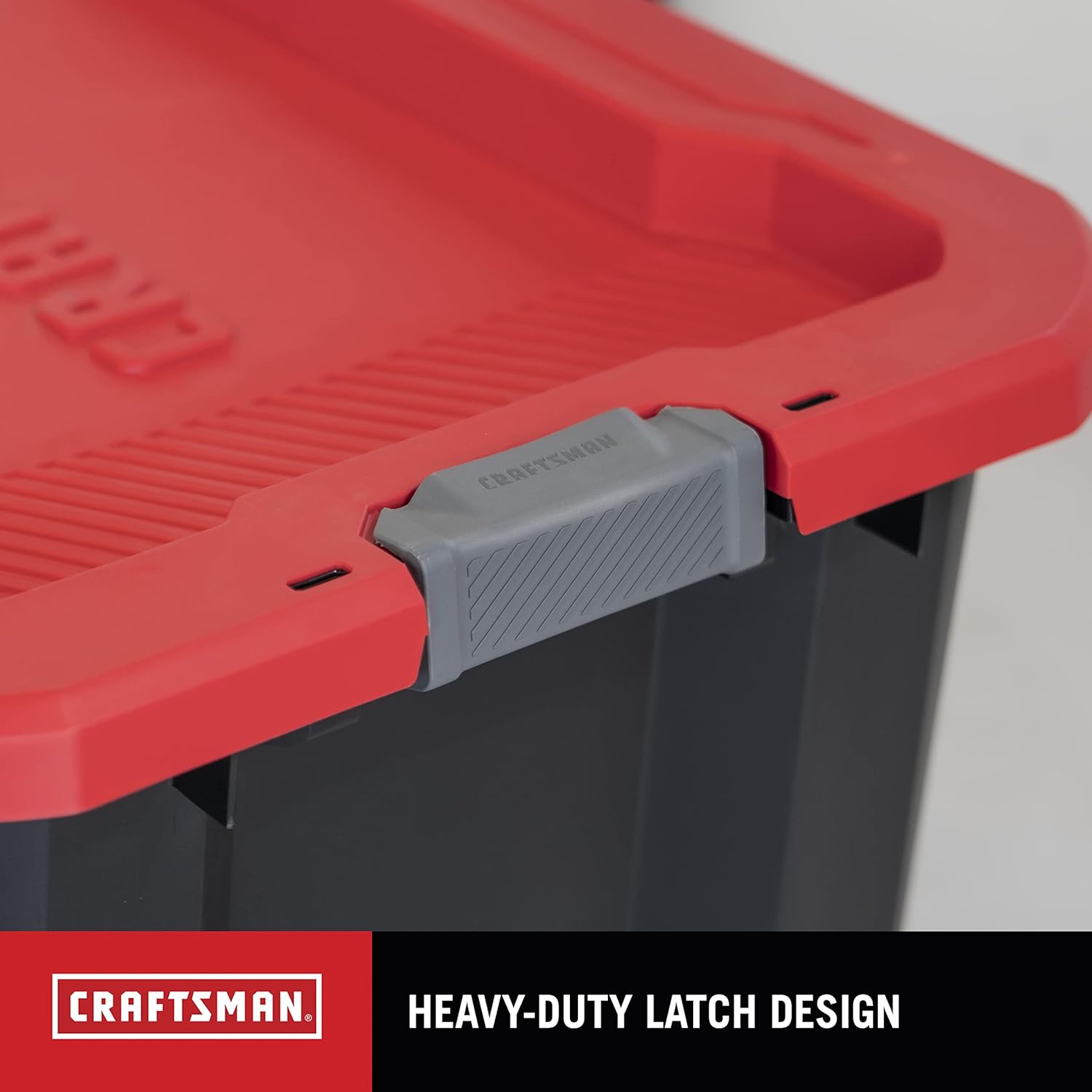 CX CRAFTSMAN 30-Gallon Heavy Duty Storage Bins with Lids, Stackable Plastic Storage Bins with Weather-Resistant Design, Home Organization, American Made, 2 Pack (16.1H x 21.7W x 32.4D)