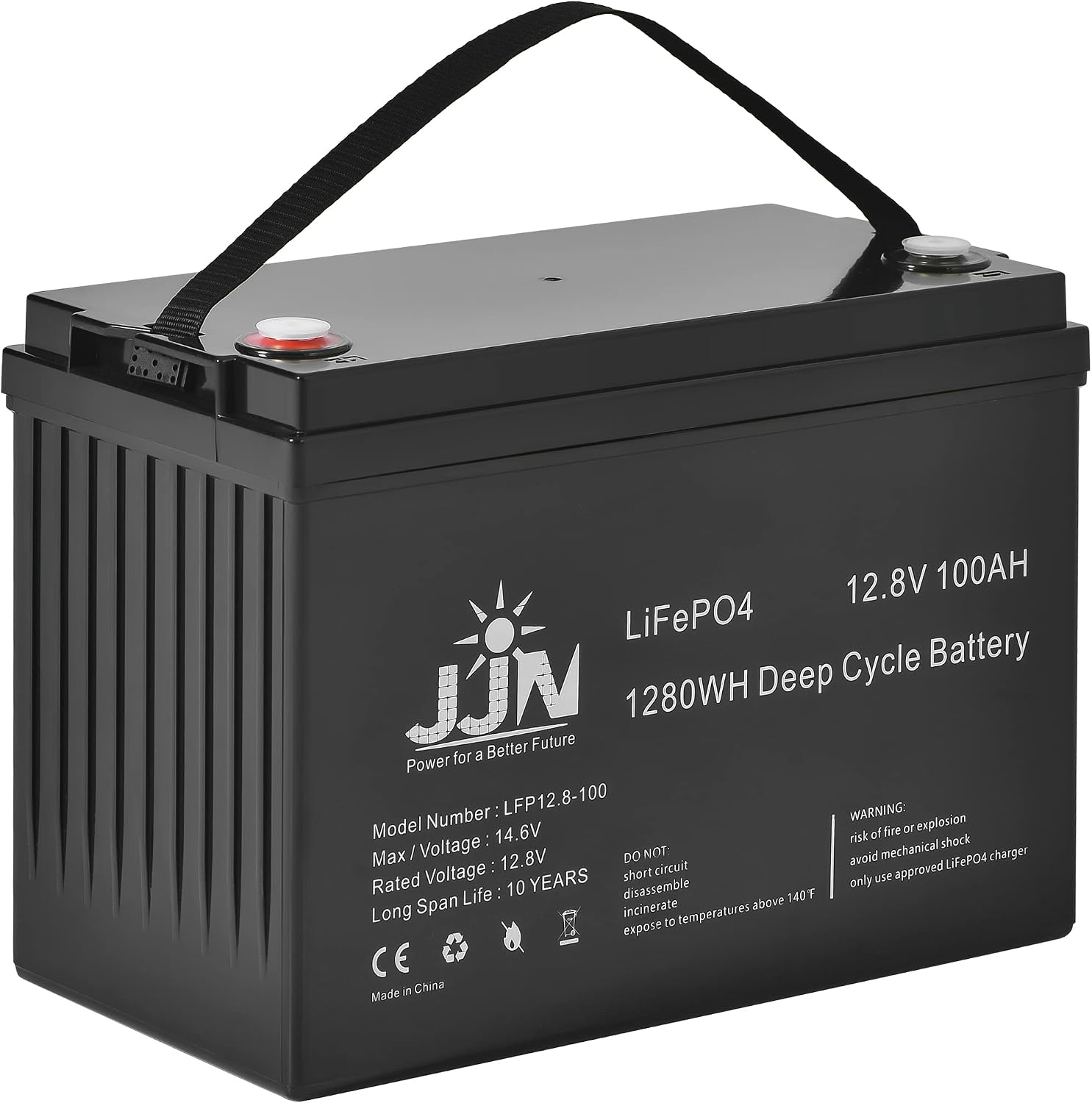 JJN 12V 100ah Lithium Battery 1280Wh Low Temp Cutoff UK | Ubuy