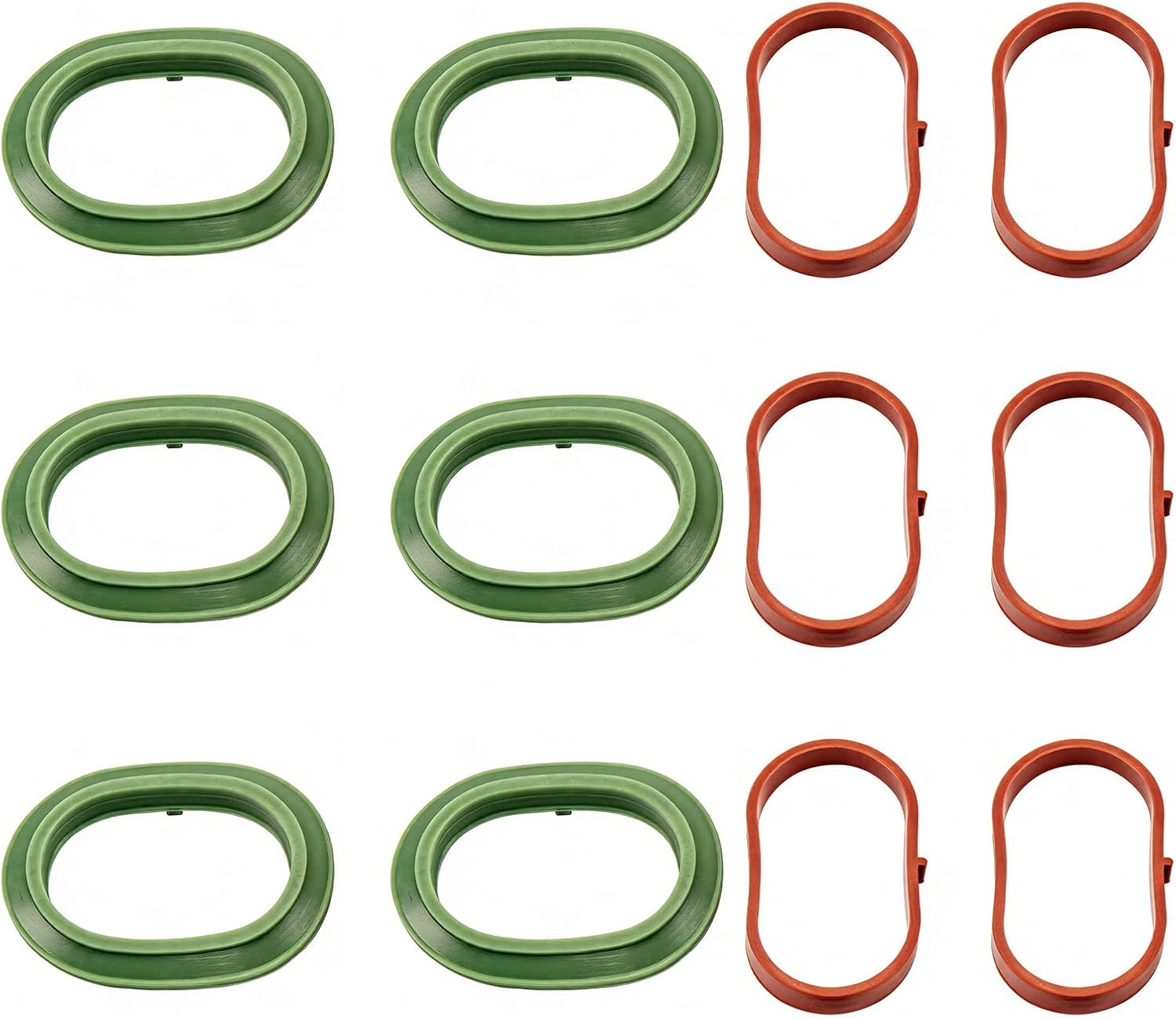 Sorello Intake Manifold Upper and Lower Gasket Set Compatible with Mercedes-Benz C350 ML350 C300 E350 GLE350 GLK350 SLK350 R350 2012-2018 Replace-2761410180 2761410080