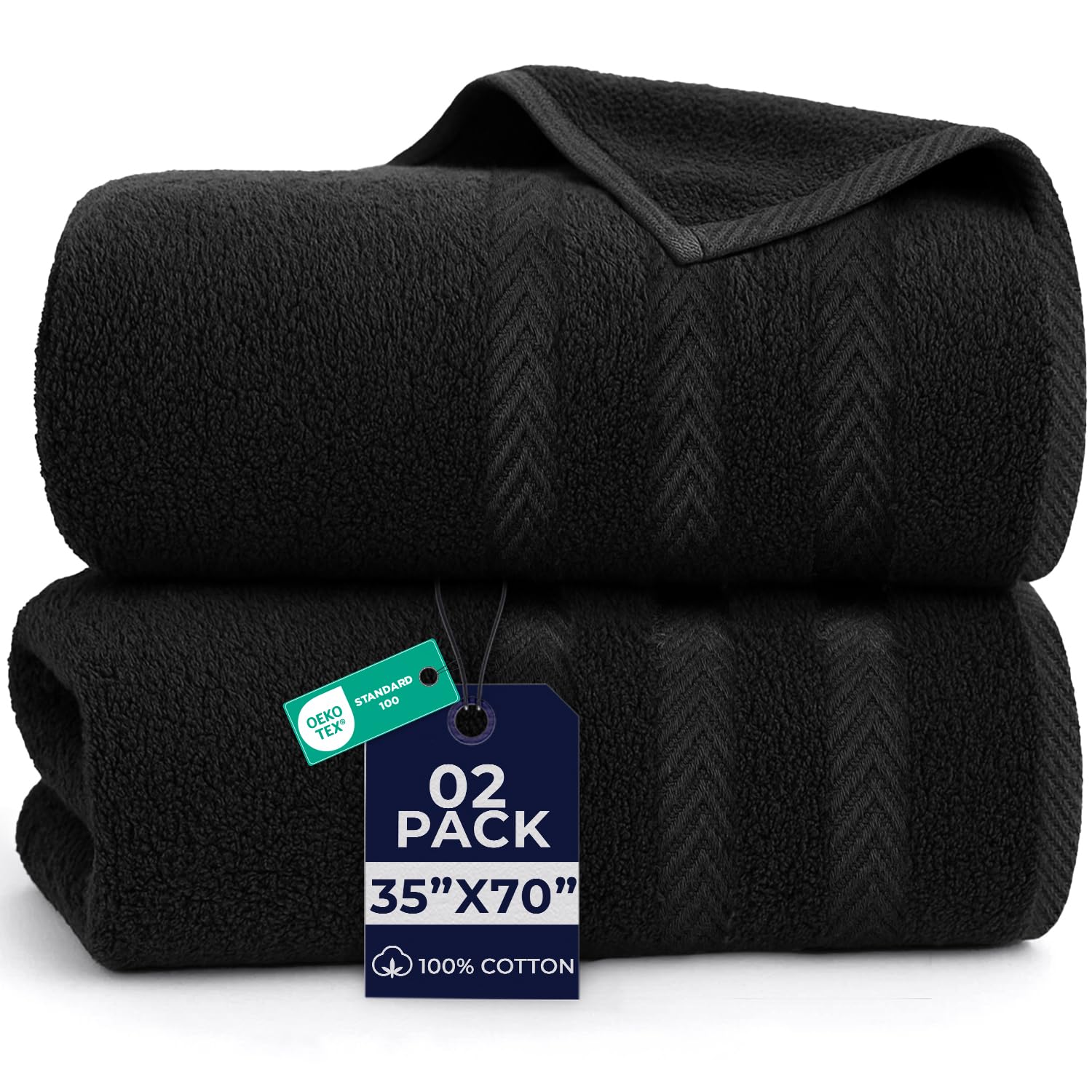 DAN RIVER 2 Pack Luxury Bath Sheets 35x70 600 GSM Soft Quick Dry 100 Ring Spun Cotton Towels