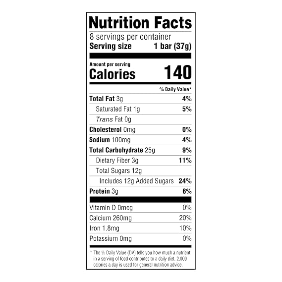 Amazon Grocery, Fruit & Grain Cereal Bars, Strawberry, 10.4 Oz, 8 Ct