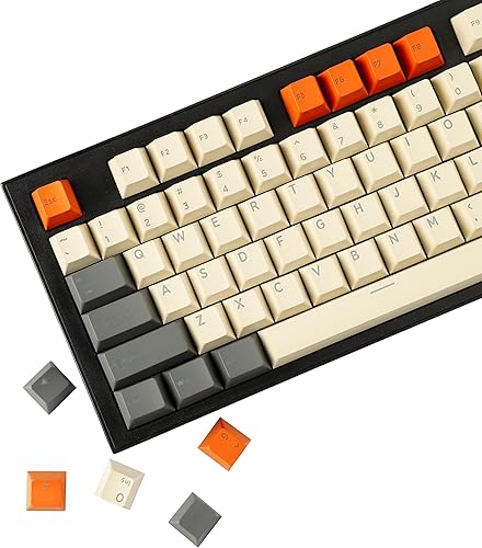 Carbon Miami PBT - Teclas retroiluminadas ANSI de perfil de cereza de doble disparo para teclado mecánico MX Melody 96 KBD75 68 61 87 104 Keychron