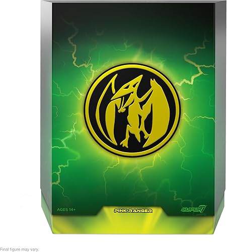 Miniatura 3 de Super7 ULTIMATES! Mighty Morphin Power Rangers Pink Rangers - Figura de acción de 7 pulgadas con accesorios coleccionables de programas de