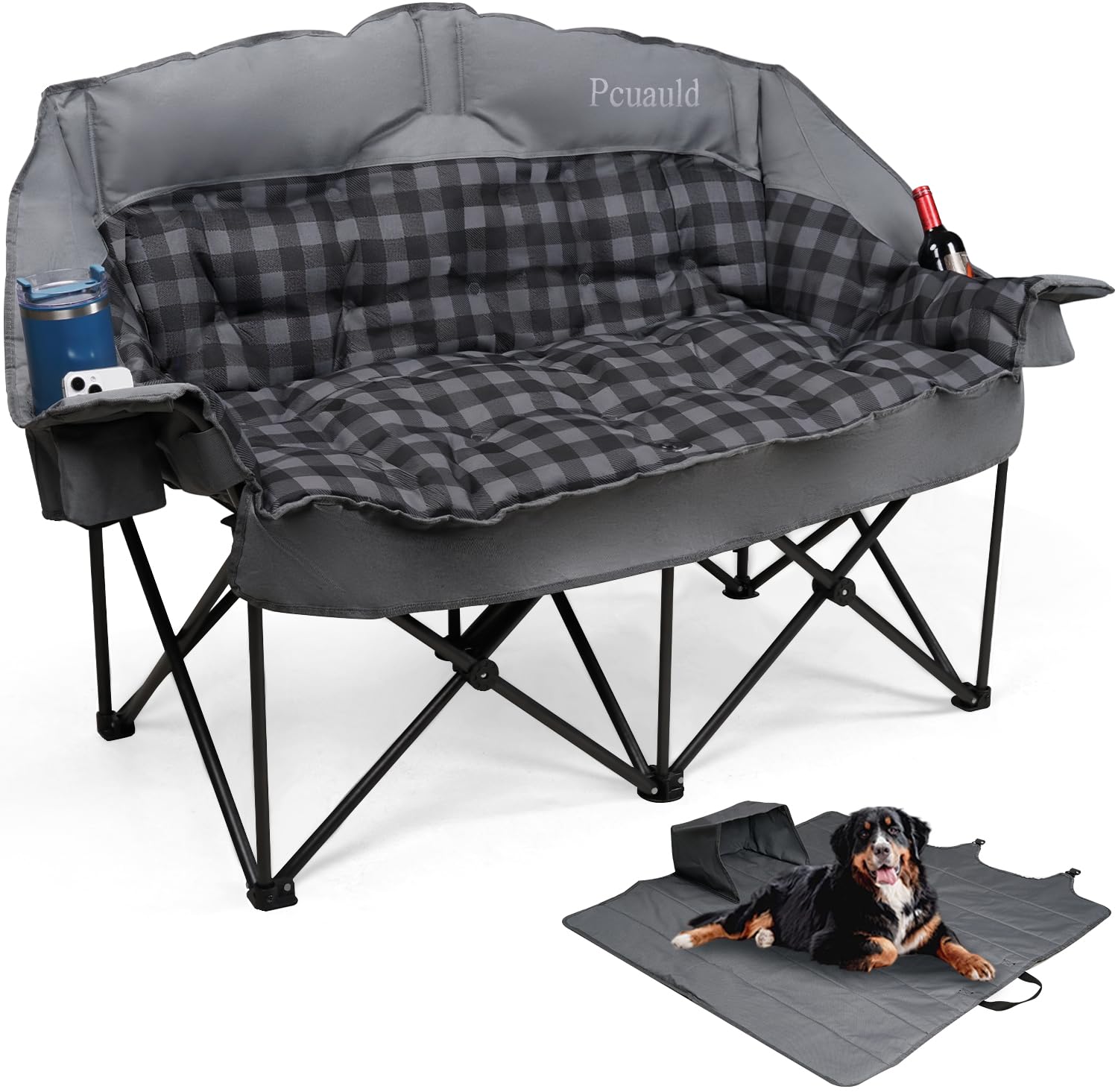 Pcuauld Double Camping Chair Padded Loveseat