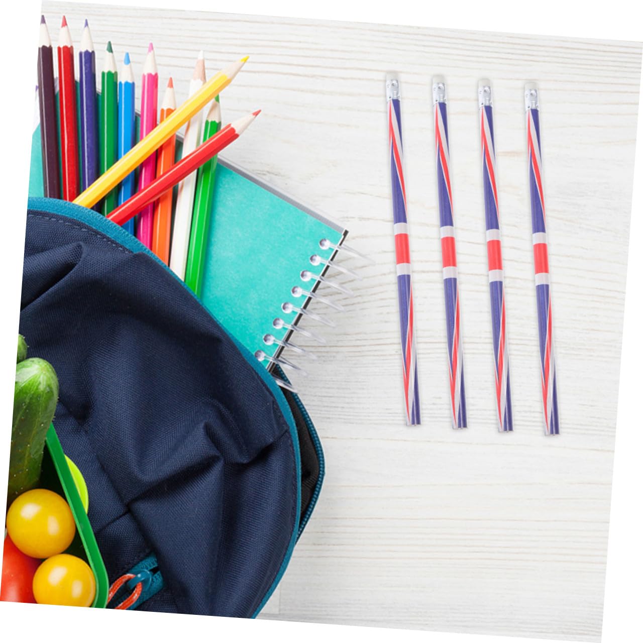 Crayon à Motif Coloré en Bois 100 Pièces pour École et Bureau