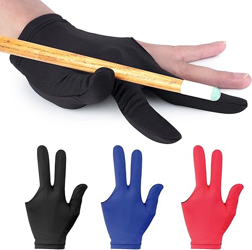 Miniatura 3 de doorslay Guantes de billar para billar, guantes de billar con 3 dedos