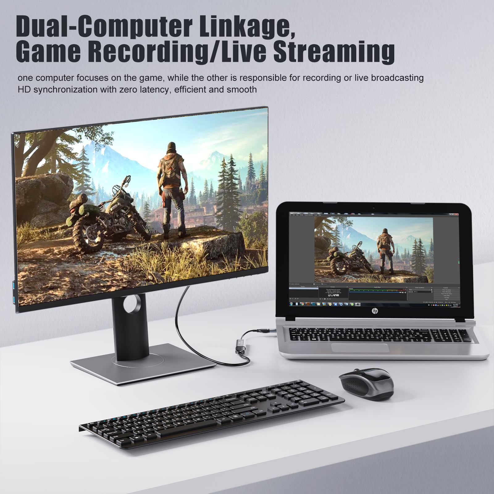 USB3.0 Video Capture Card, 4K HDMI to USB/USB-C Capture Card, HDMI Video Capture Device for Streaming and Recording, Work with Windows/Mac OS/OBS, for Live Broadcast PS4/5 Switch Gaming Streaming
