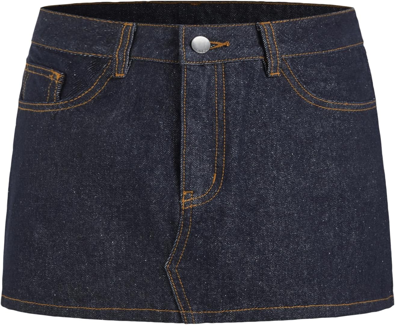 CIDER Women Mini Denim Skirt Low Waist Ultra Short Pocket Jean Skirts