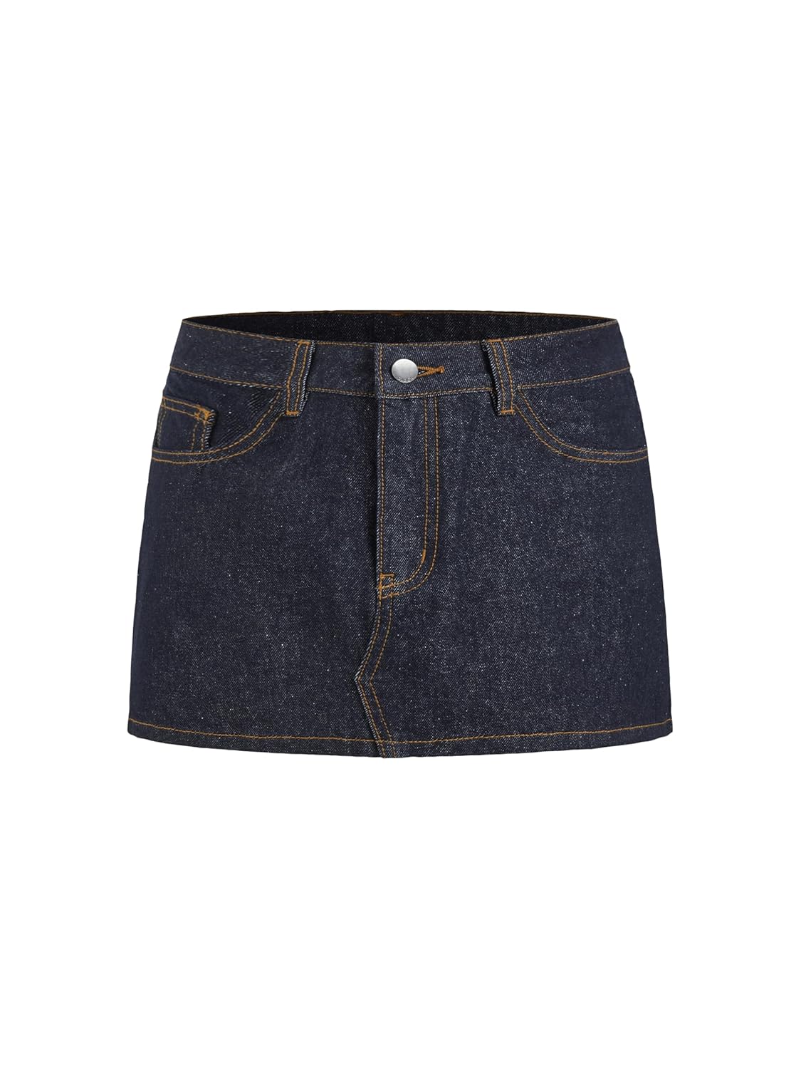CIDER Women Mini Denim Skirt Low Waist Ultra Short Pocket Jean Skirts