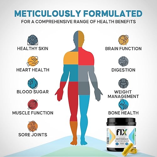 Miniatura 3 de Fix Suplemento de salud completo 16 en 1, soporte de órganos para hígado, corazón y riñón, fórmula vegana sin OMG, para el bienestar holístico, 30