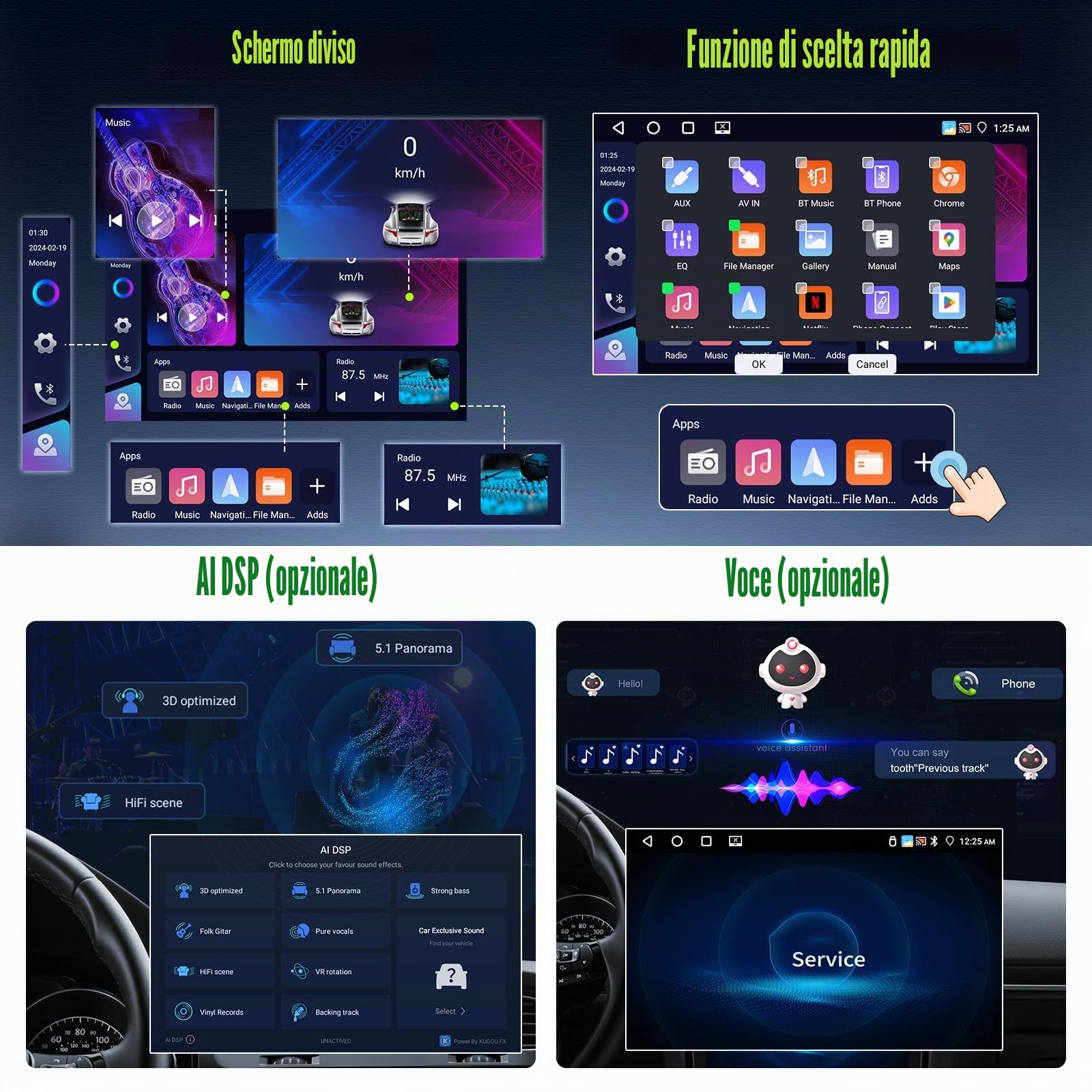 4G+64G GOHHDL Android Autoradio 2Din per Peugeot 107 / Citroen C1 / Toyota Aygo 2004-2014 con Carplay Android Auto, Radio da 10 Pollici con BTGPS Navi WIFI FM/RDS Mirror Link SWC Retrocamera&MIC