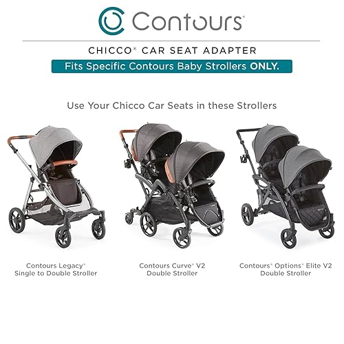 Miniatura 4 de Contours Accesorio adaptador para asiento de automóvil infantil, compatibilidad exclusiva con contornos seleccionados. Cochecitos de bebé y asientos