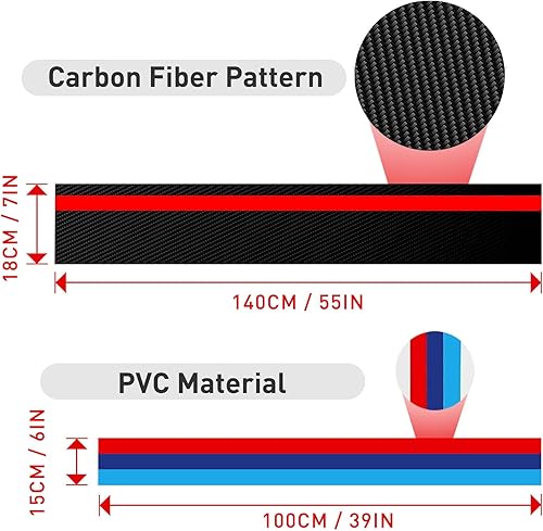 Miniatura 2 de Universal Car Side Stripes Decals & Hood Stickers, Racing Stripes Decals for Cars Body, Auto Side Stickers Stripes, Car Door Decal for All Cars SUV