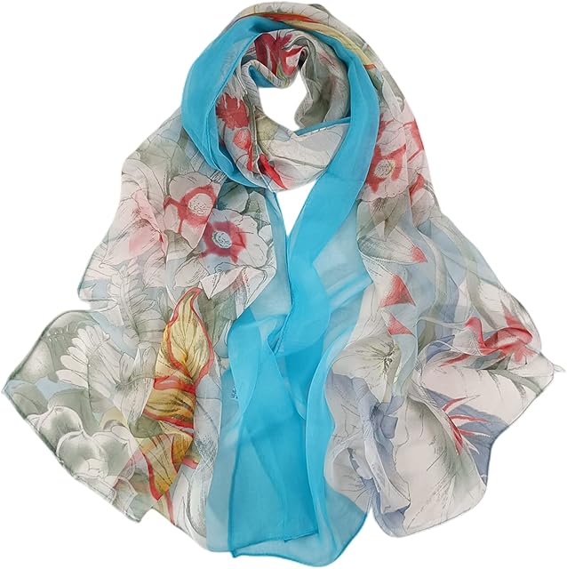 FAIRYGATE Chiffon Scarf for Women UK Exquisite and Luxurious Georgette Scarfs with Lavish Appearance Ladies Scarves Lightweight Clearance