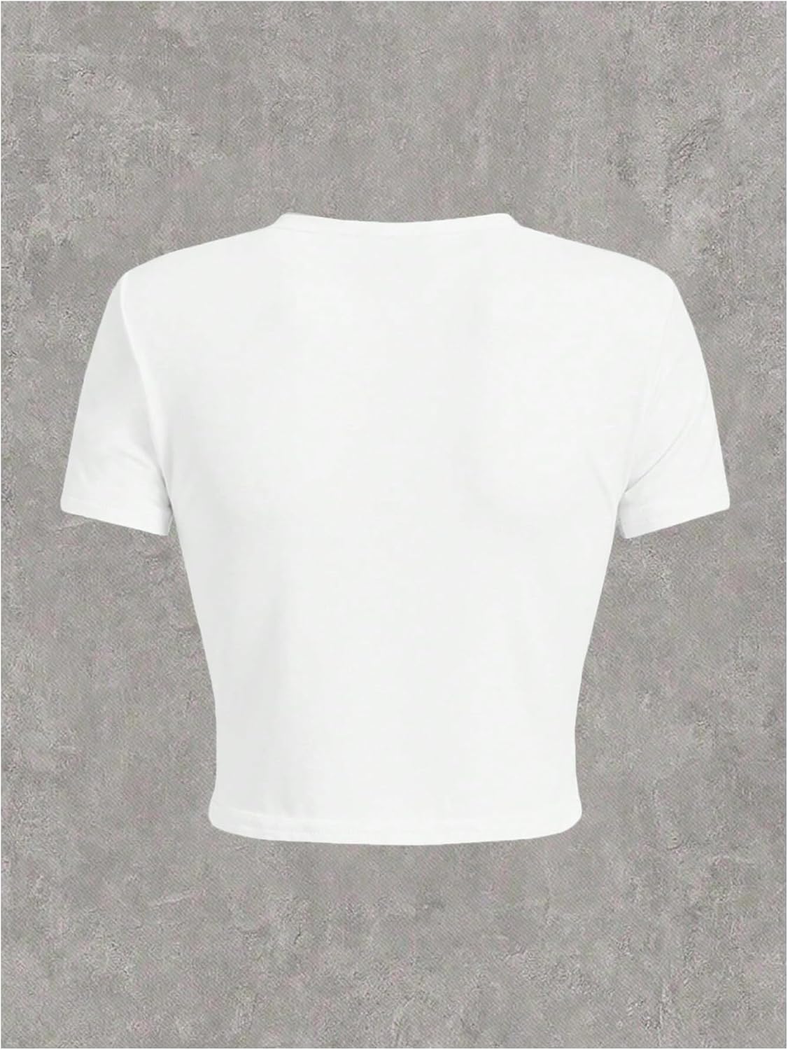 Women's Plus Size Letter Graphic Tees Short Sleeve Crew Neck T-Shirts Crop Tops - Image 2