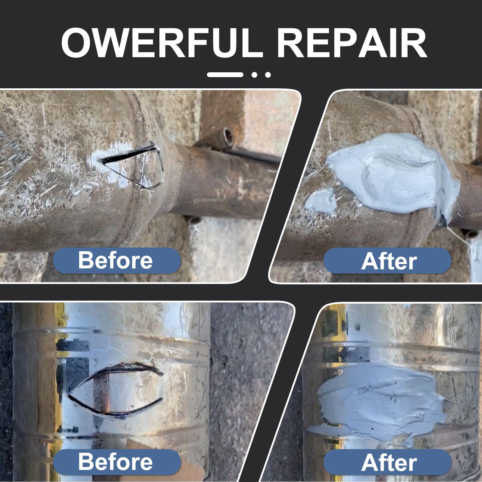80 g de pegamento para metal, 2 componentes, resina epoxi, pegamento extra fuerte para pegar metal, acero inoxidable, madera, cerámica – pegamento de soldadura de metal líquido para reparar, hierro